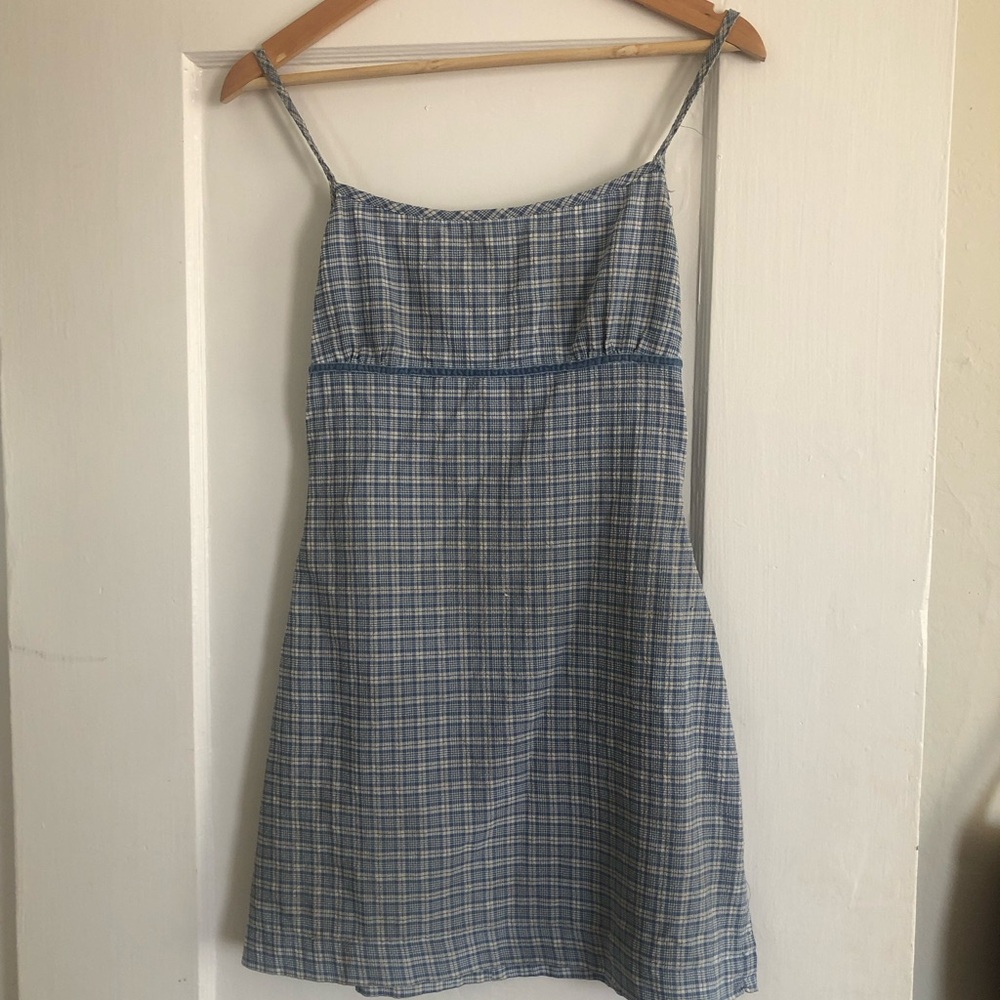 La Belle Blue Plaid Dress